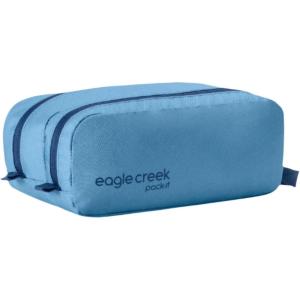 eagle creek Pack-It Reveal Quick Trip – Dual-Compartment Toiletry Bag for Travel – Full-Length Zipper Compartments – Recycled Fabric Construction – Water-Resistant & Quick-Drying – Blue Dawn(Blue Dawn)