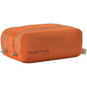 eagle creek Pack-It Reveal Quick Trip – Dual-Compartment Toiletry Bag for Travel – Full-Length Zipper Compartments – Recycled Fabric Construction – Water-Resistant & Quick-Drying – Mandarin(Mandarin)
