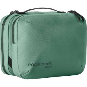 eagle creek Pack-It Trifold Toiletry Kit – Kit Toiletry Organizer with Padded Interior, Durable Hanging Hook & Large Compartments – Water Resistant & Washable – Mandarin(Willow Green)
