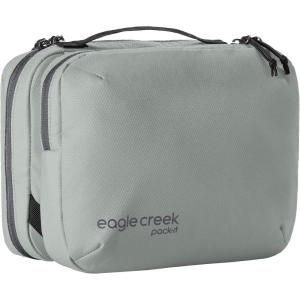 eagle creek Pack-It Trifold Toiletry Kit – Kit Toiletry Organizer with Padded Interior, Durable Hanging Hook & Large Compartments – Water Resistant & Washable – Mandarin(Grey)