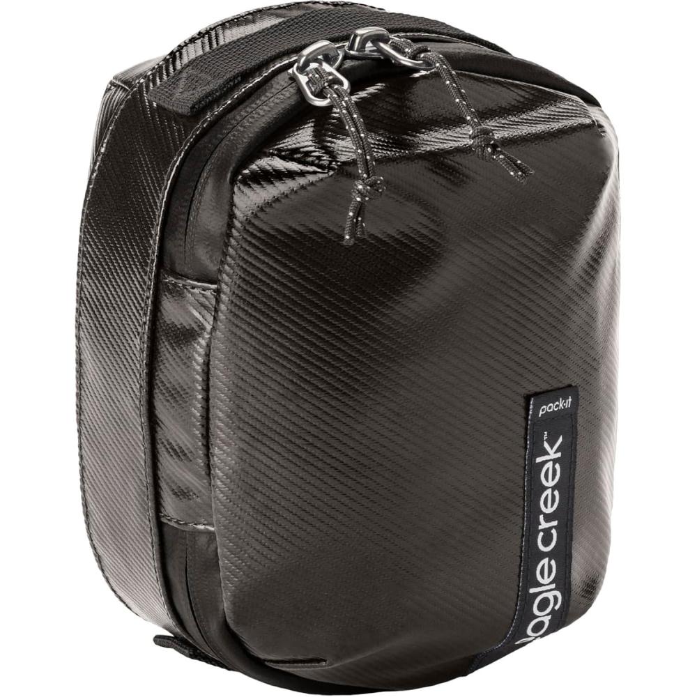 imageEagle Creek PackIt Gear Cube Durable Packing Cube ampamp Outdoor Travel Organizer to Keep Items Secure Water Resistant Easily Attachable Easy Gripping Black XSBlack
