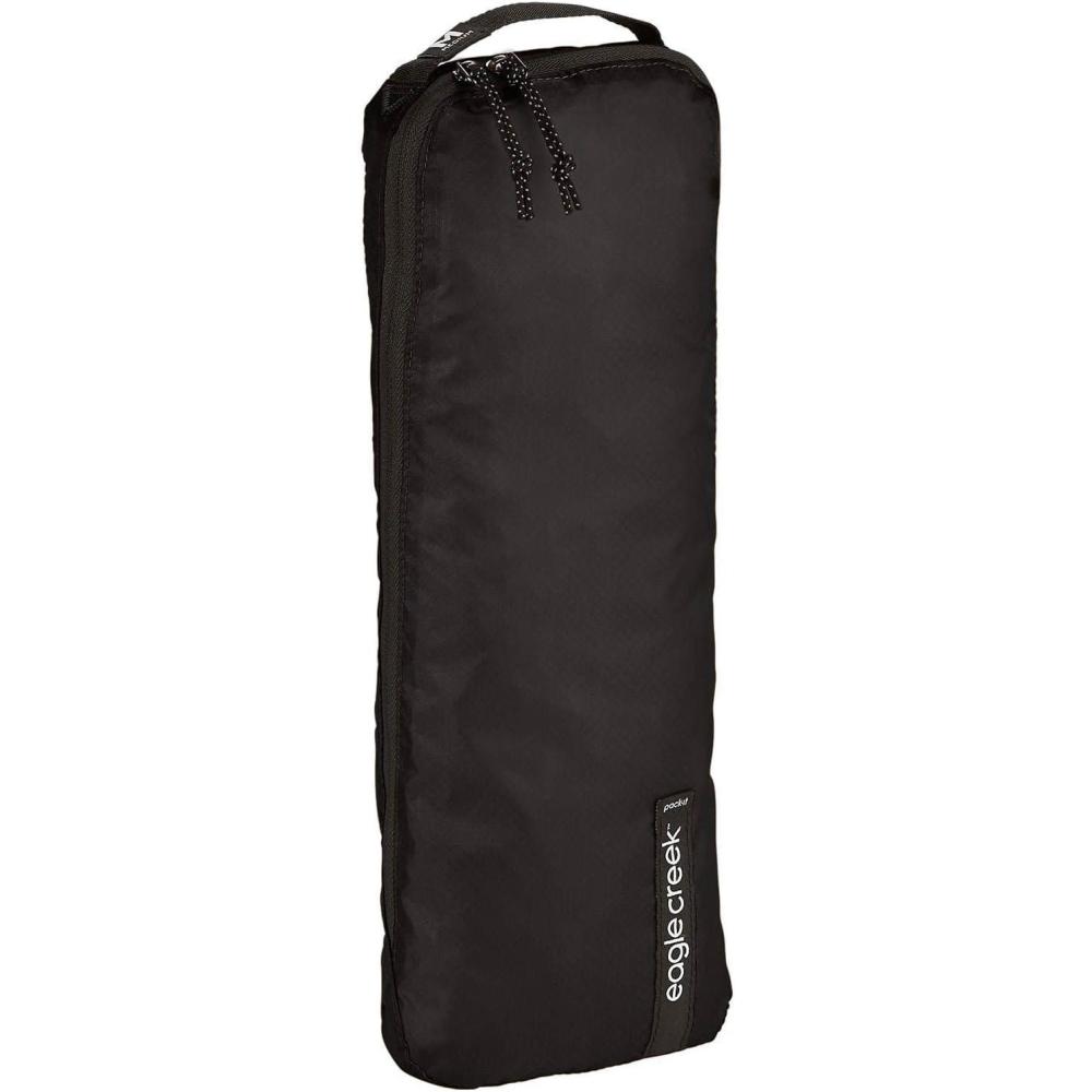 imageEagle Creek PackIt Isolate Slim Medium Packing Cubes for Travel with UltraLightweight Fabric TwoWay Angled Zipper Opening ampamp QuickGrab Handle Black Medium