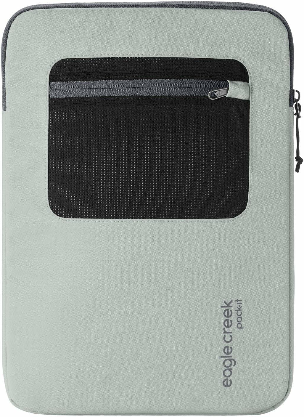 imageEagle Creek PackIt ETools Laptop Sleeve for Protecting Tech External Zippered Mesh Pocket Impact Resistant Soft Fleece Lining Easy Carry Attachment Loops Storm Grey 14Grey