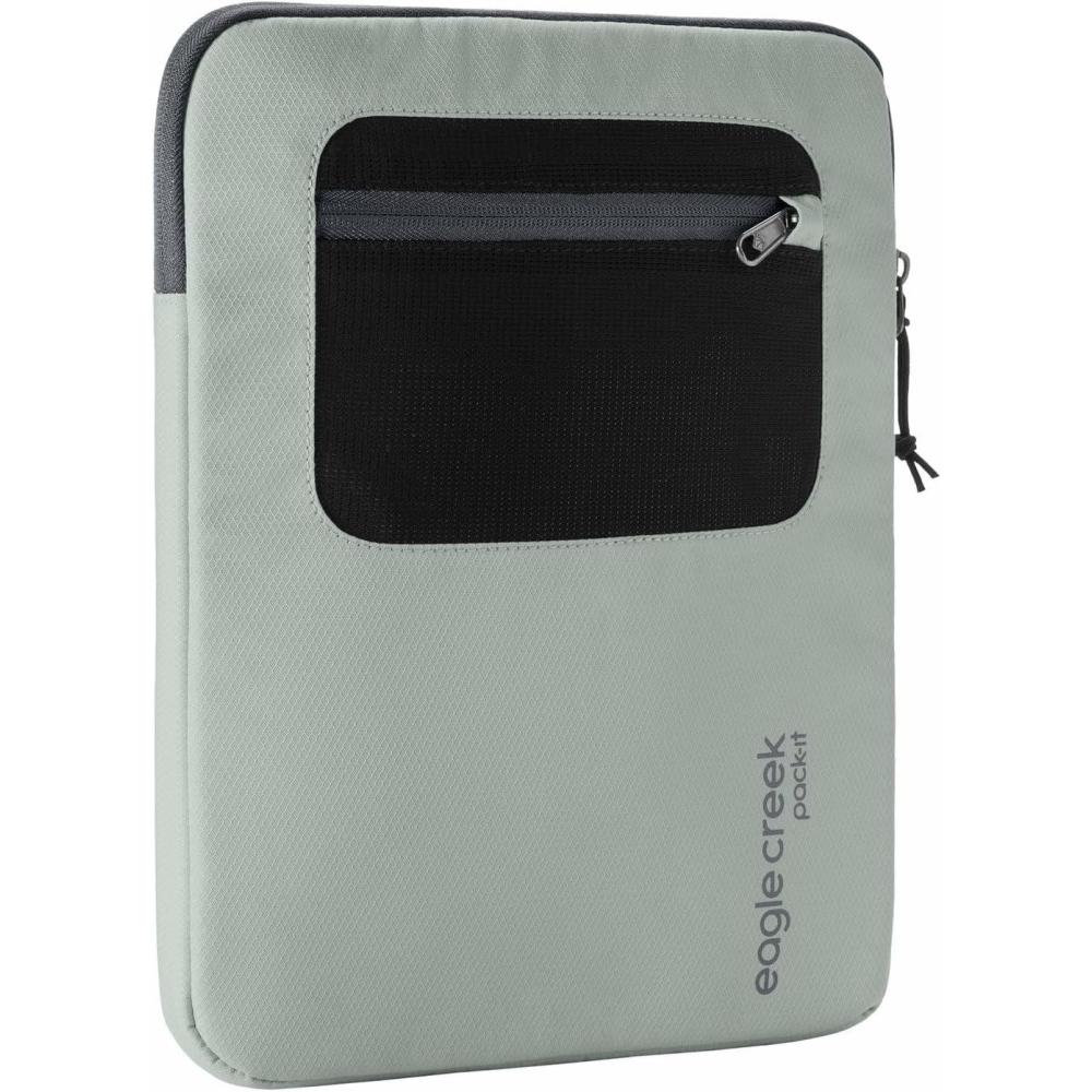 imageEagle Creek PackIt ETools Laptop Sleeve for Protecting Tech  External Zippered Mesh Pocket  Impact Resistant  Soft Fleece Lining  Easy Carry Attachment Loops  Black  12Grey