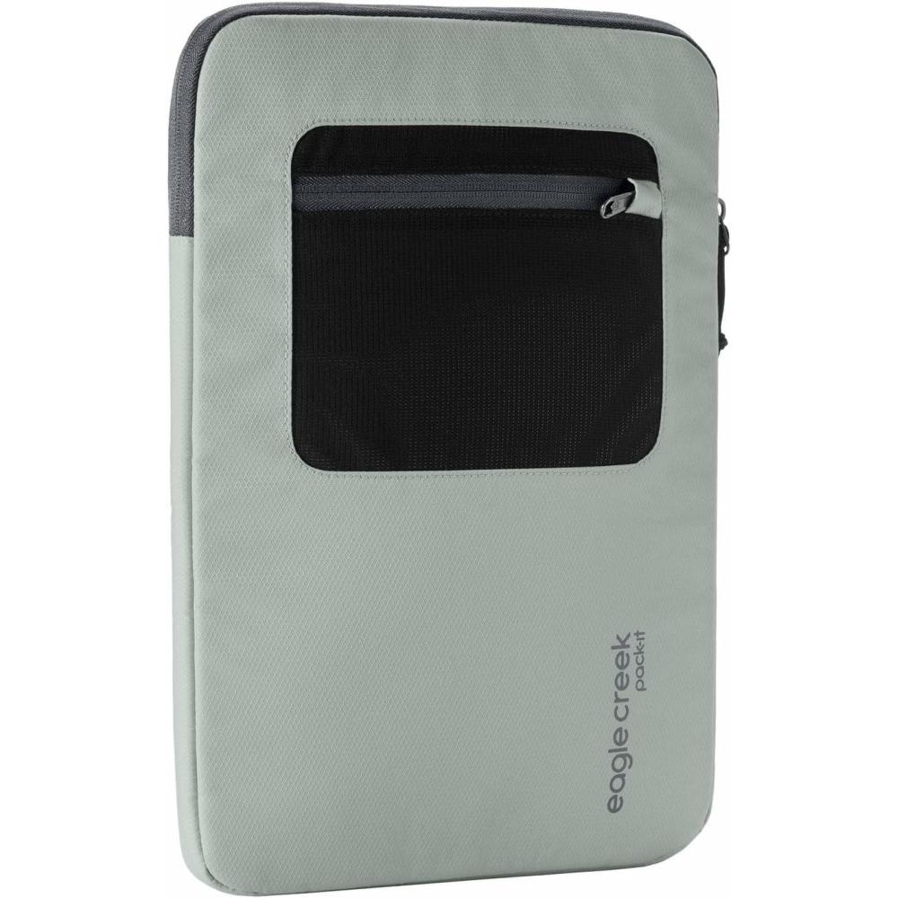 imageEagle Creek PackIt ETools Laptop Sleeve for Protecting Tech  External Zippered Mesh Pocket  Impact Resistant  Soft Fleece Lining  Easy Carry Attachment Loops  Storm Grey  14Grey