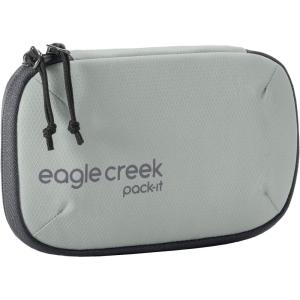 eagle creek Pack-It E-Tools Organizer Mini – Padded Easy-Access Travel Tech Organizer for Small Accessories – Internal Stretch Pockets – Internal Elastic Loops – Recycled Fabric – Storm Grey(Grey)